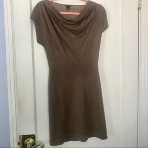 Ann Taylor Brown Cowl Neck Dress